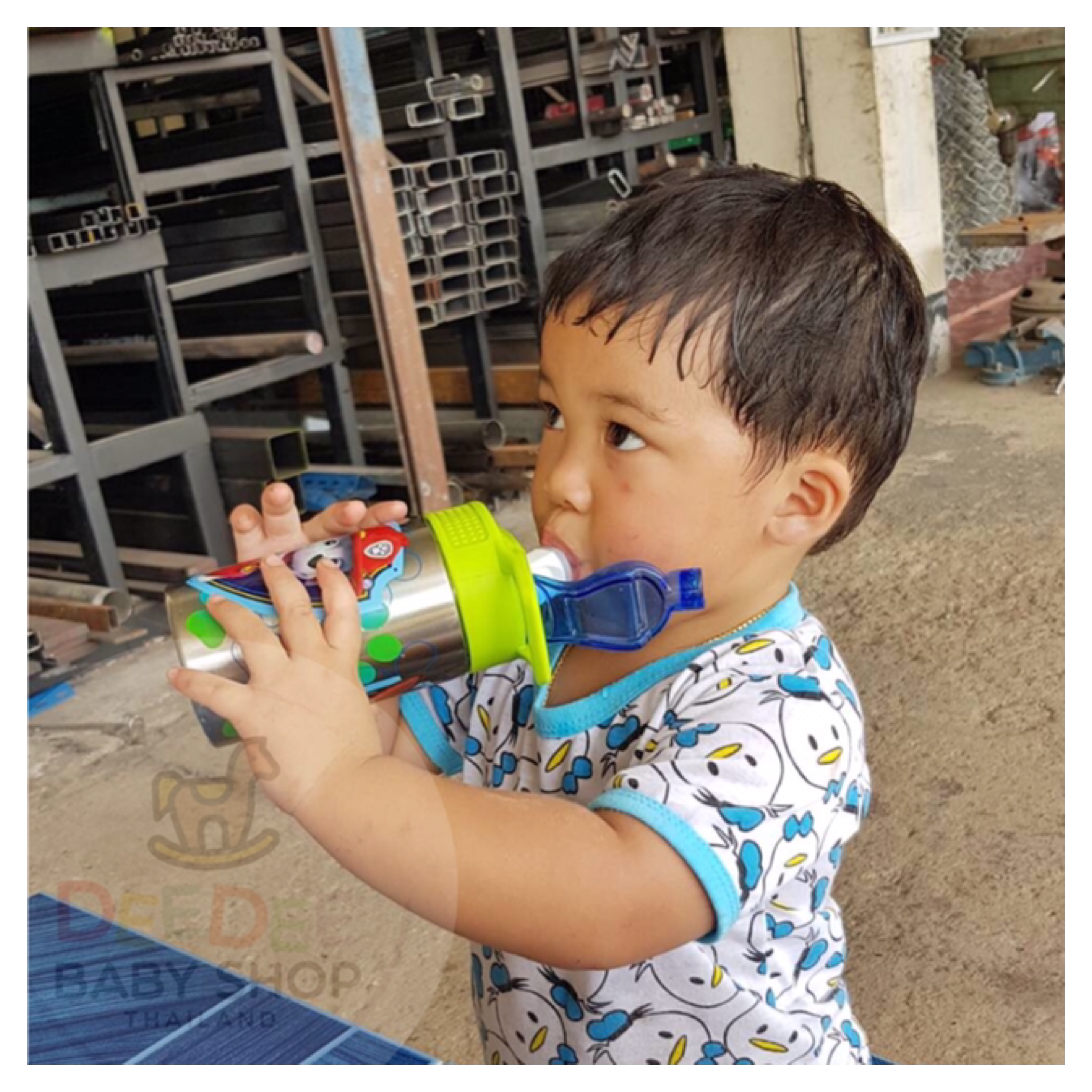 กระติกน้ำสเตนเลสพร้อมหลอดดื่ม Zak! Paw Patrol Stainless Steel Reusable Water Bottle (Green)