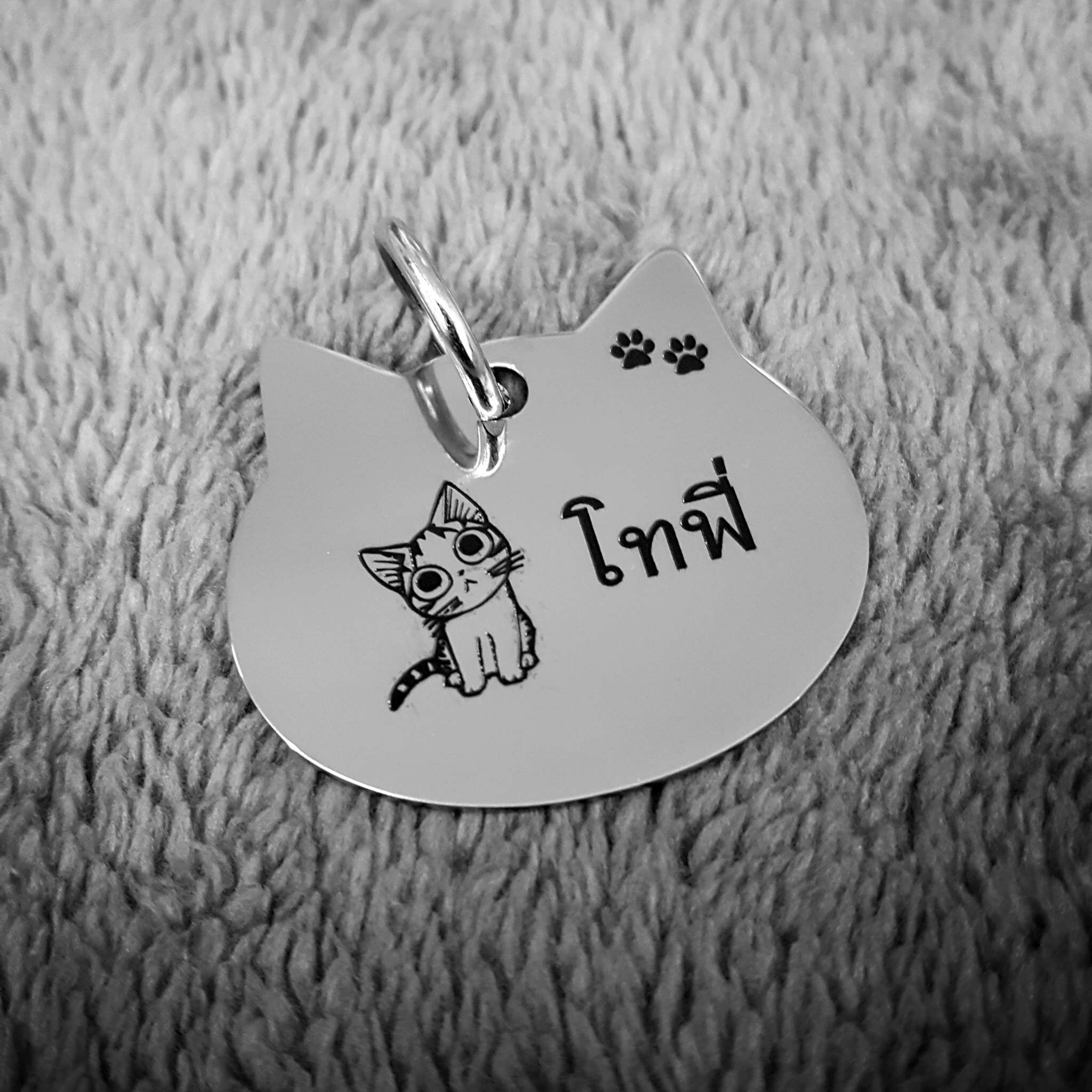 แบบหน้าแมว ขนาด 3.8x3.4 cm