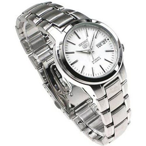 Seiko Men's SNKA01K1 Seiko 5 Automatic White Dial Stainless Steel Watch