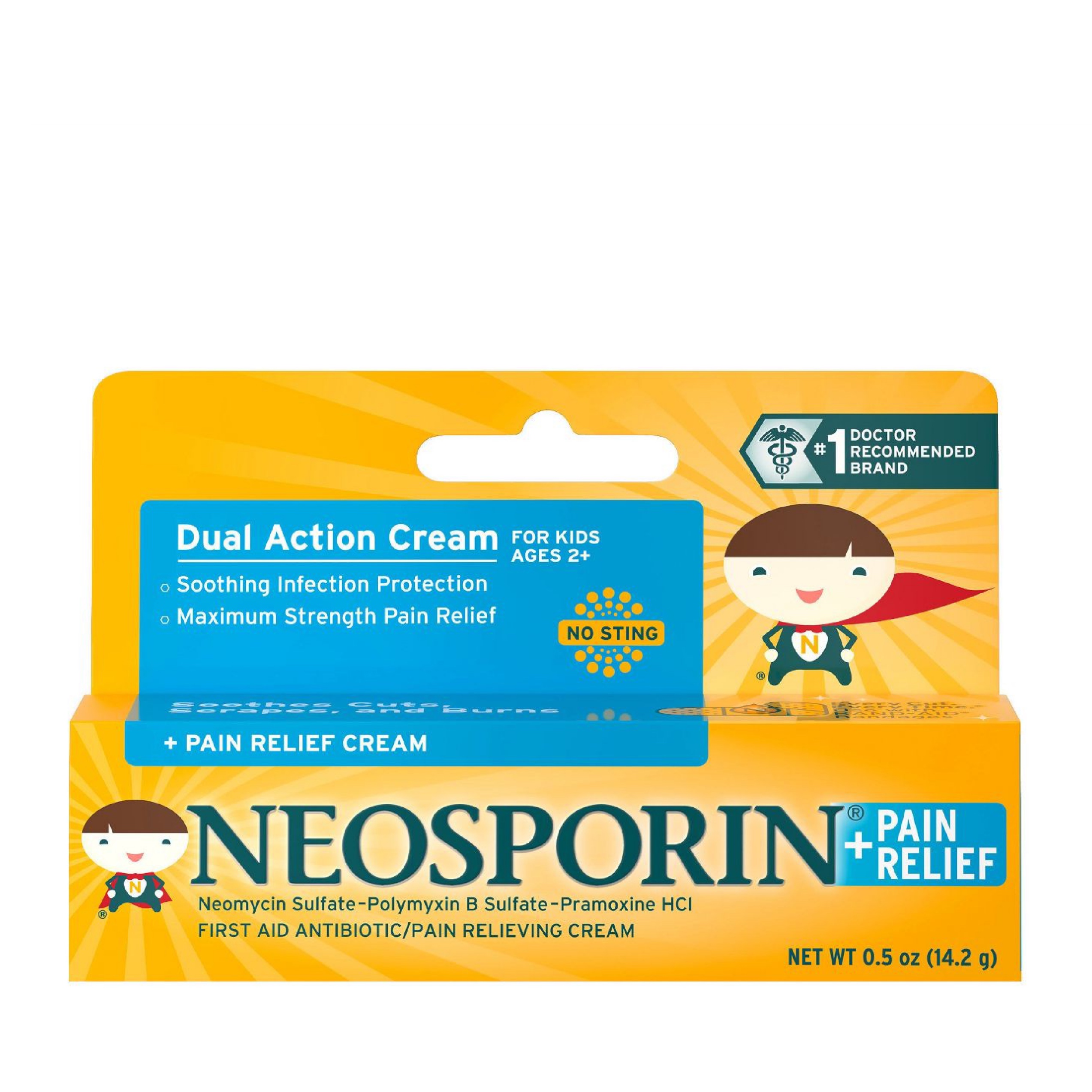 ครีมรักษาบาดแผลสำหรับเด็ก Johnson & Johnson NEOSPORIN + Pain Relief Cream for Kids
