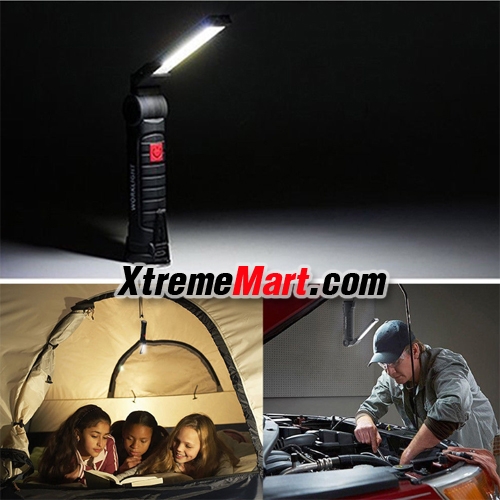 ไฟฉายโคมพับได้ COB Work Lights พร้อมแม่เหล็กและที่แขวน สำหรับซ่อมรถ ตั้งแคมป์ Fodable Repairing Lights