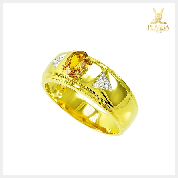 แหวนบุษราคัมแท้ ดีไซน์เรียบๆ แต่มีสไตล์เพิ่มความมั่นใจ(งานสั่งทำสอบถามราคาค่ะ)่