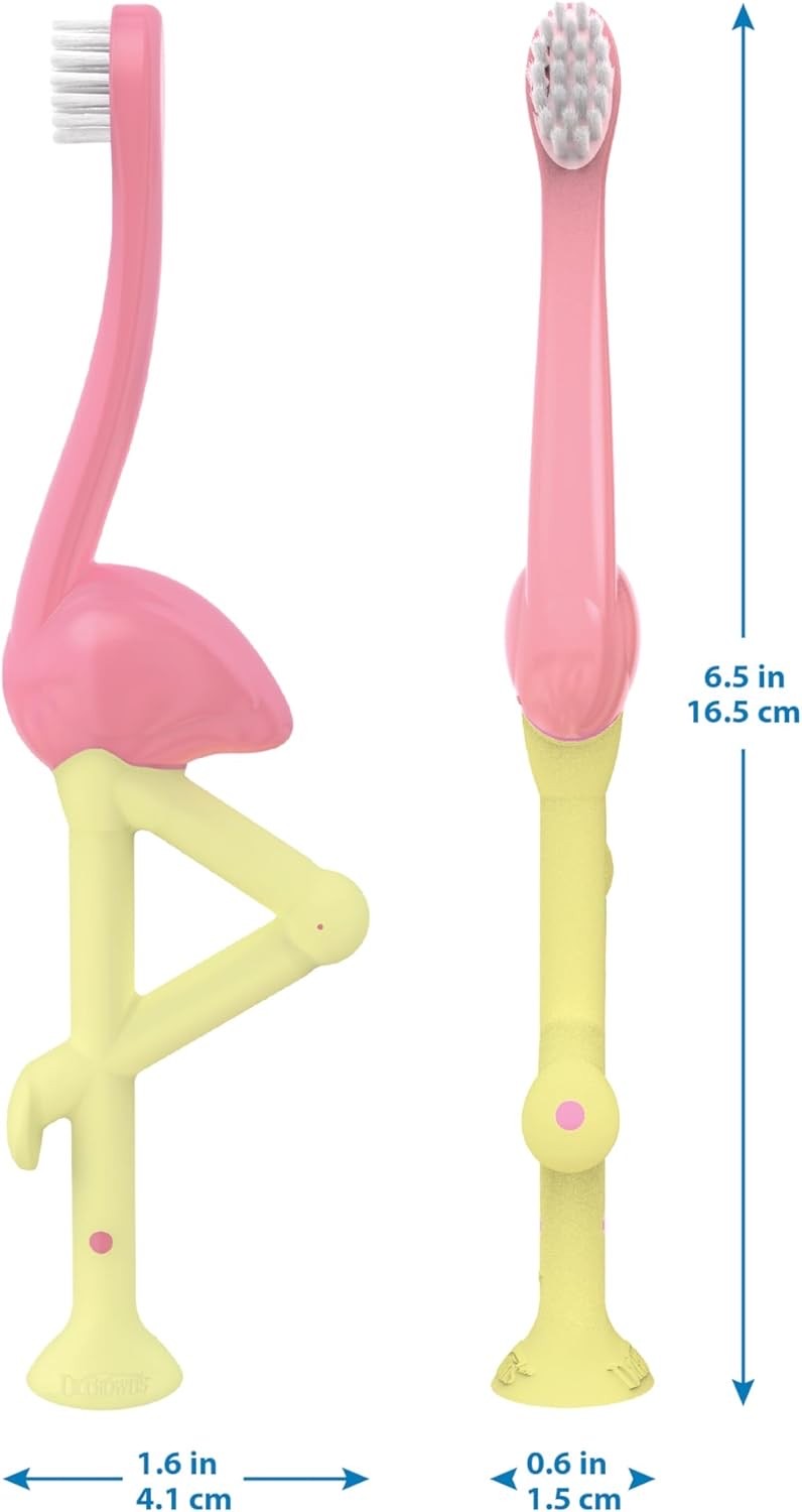 แปรงสีฟันสำหรับเด็กวัยเตาะแตะ Dr Brown's Flamingo Toddler Tootbrush