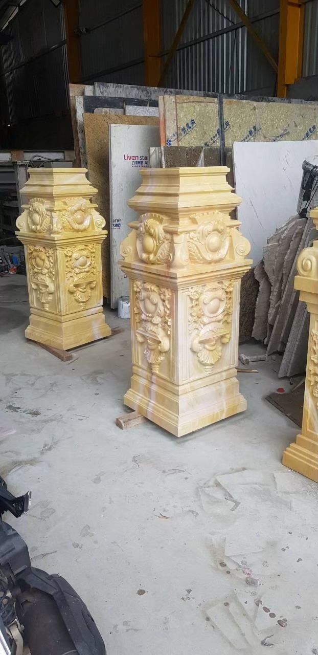 ลูกกรงหินอ่อน ส้มฟลอเรนซ์ ขนาดสูง65 เซนติเมตร