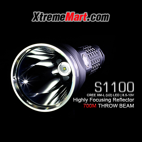 ไฟฉาย Solarforce S1100 U2 XM-L Cree 1100 Lumens THROWER KING 700M Throw Flashlight