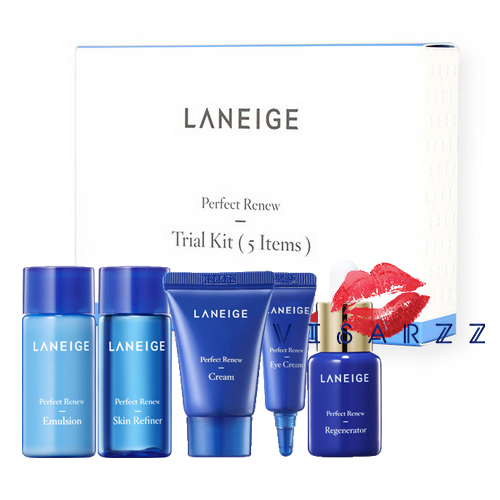 (Clearance Exp.12/21) Laneige Perfect Renew Trial Kit 5 Items เซ็ตผลิตภัณฑ์ดูแลผิวสวย 5 ขั้นตอน ให้ผิวเนียนนุ่มชุ่มชื่น พร้อมคืนความอ่อนเยาว์ ริ้วรอยต่างๆ ดูจางลง