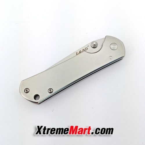 มีดพับ Land รุ่น 810 ของแท้ 100% ใบมีดสแตนเลส ระบบ Liner Lock Stainless Steel Folding Knife (ใบเงิน ด้ามเงิน)