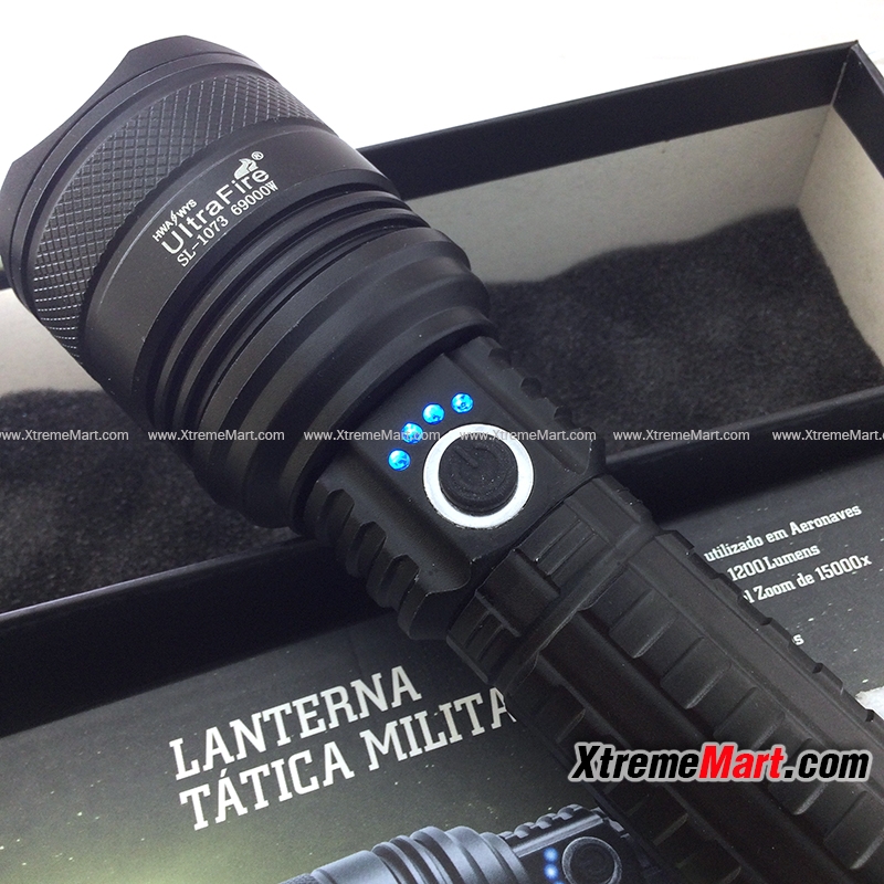 ชุดเซตไฟฉายซูม Ultrafire Hi-Power XML T9 69000W 3Mode 2x18650 LED Flashlight