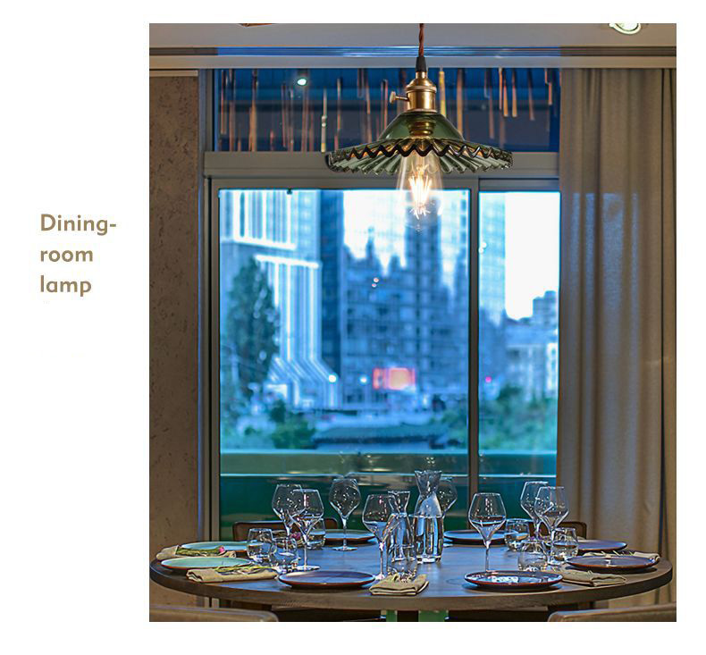 โคมไฟห้อยเพดานหัวเดี่ยว Brass glass 22x6cm [BG22]