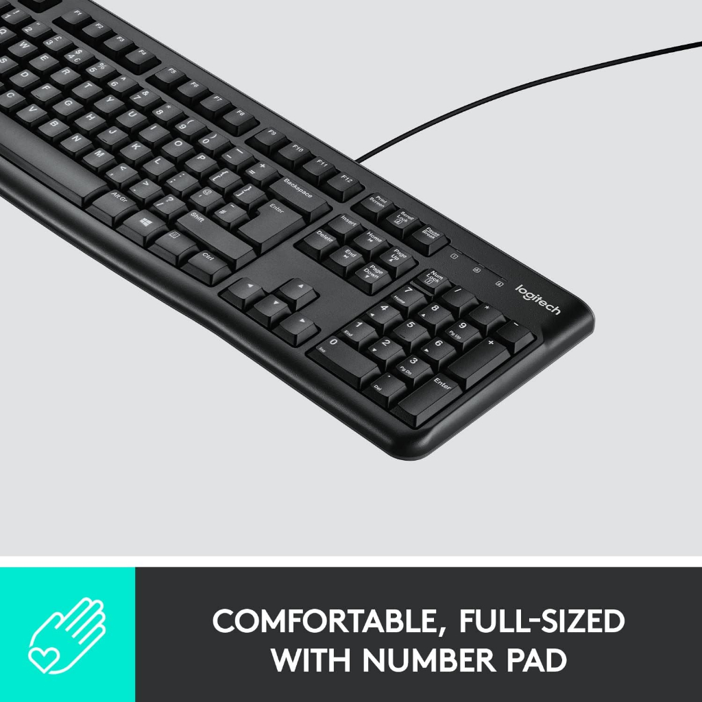 คีย์บอร์ด Logitech K120 USB Wired Standard Keyboard