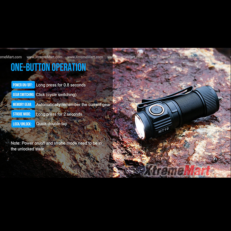 ไฟฉาย TrustFire MT10 1000 lumens flashlight Magnetic-Charging torch Type-C พร้อมแบตเตอรี่ 16340 และ สายชาร์จ ขนาดเล็กพกพาสะดวก