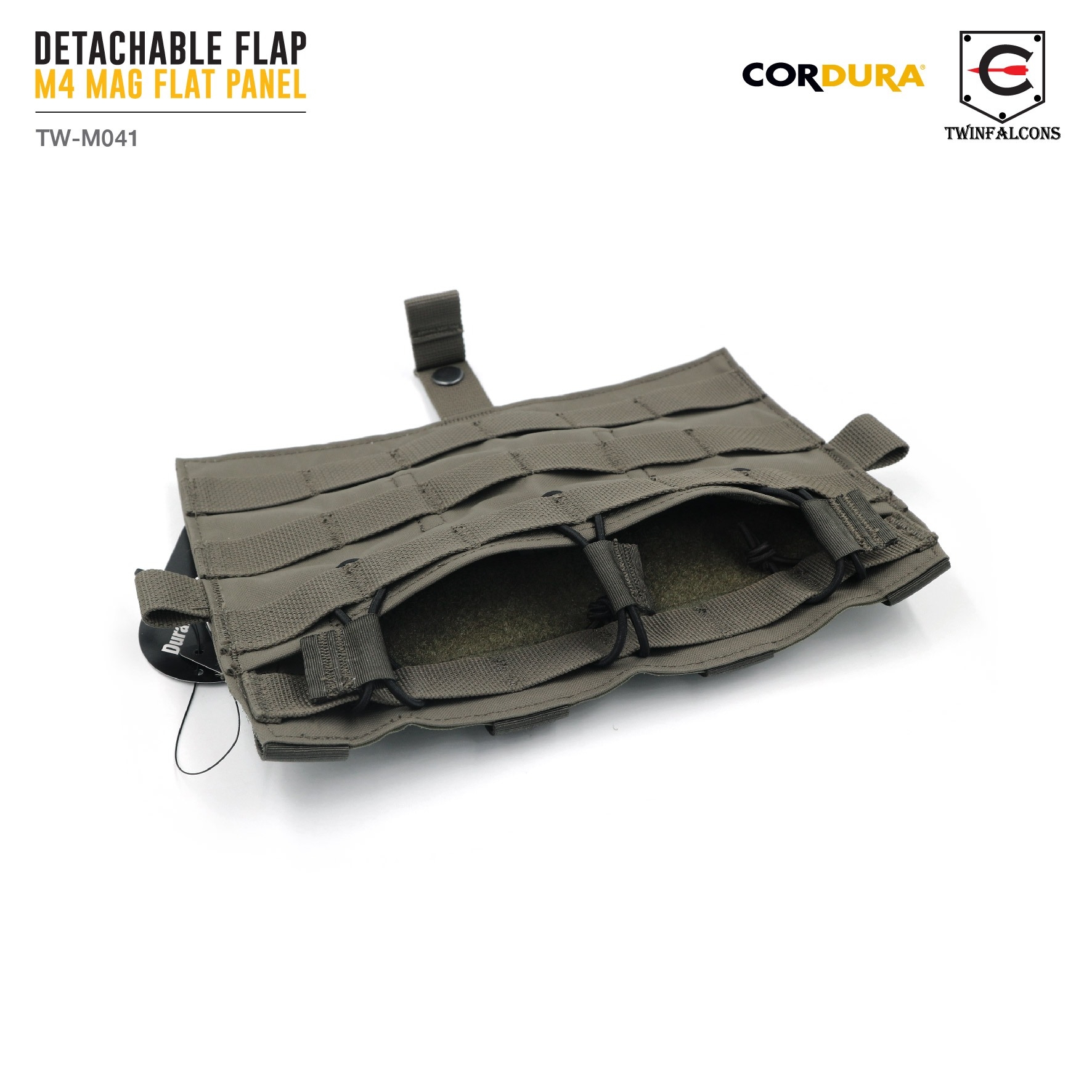 ซองแม็กกาซีน Detachable Flap M4 Mag Flat Panel ( Twinfalcons ) [ TW-M041 ] (K0800)