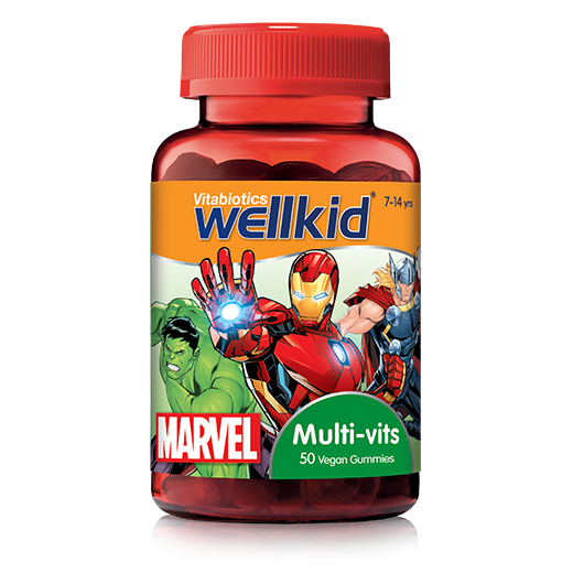 วิตามินรวมชนิดกัมมี่สำหรับเด็กโต Vitabiotics Wellkid Marvel Multi-vits