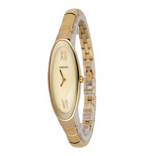 นาฬิกา ข้ออมือ ไซโก้ SEIKO รุ่น SUJD84P1 Gold tone stainless steel case and bracelet.