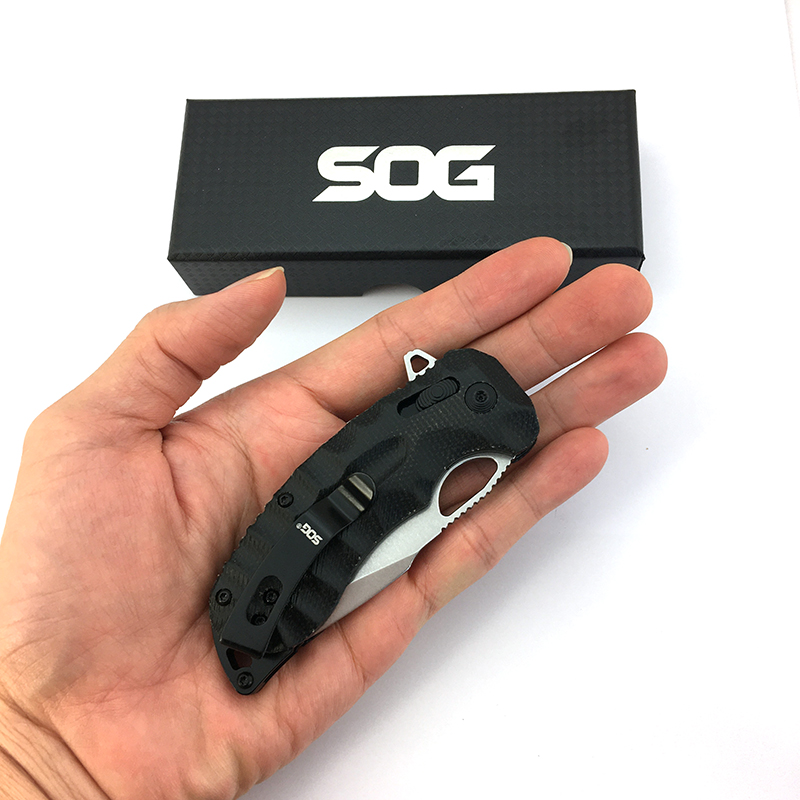 มีดพับ SOG Kiku XR CTS-XHP ด้าม Micarta สีดำ (Black) จุดหมุนตลับลูกปืน (เล่มละ)