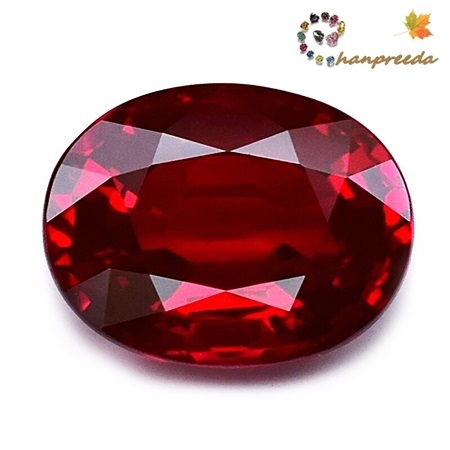 Natural Ruby พลอยทับทิบ เกรดสวย รูปไข่ หนัก 2.25 กะรัต สีแดงสวย สีTOP สีเข้ม ไม่ติดดำหรือไม่ติดส้ม ของจริงสีสวยกว่าในรูปค่ะ ความสะอาดมองตาเปล่าสะอาด