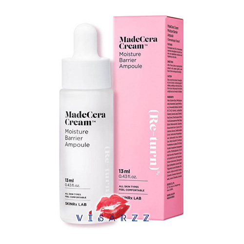 (ขวดชมพู) SKINRx LAB MadeCera Cream Moisture Barrier Ampoule 13mL เซรั่มบำรุงผิวหน้า ซึมไว ไม่เหนอะหนะ สูตรเพื่อผิวกระจ่างใส เนียนนุ่ม