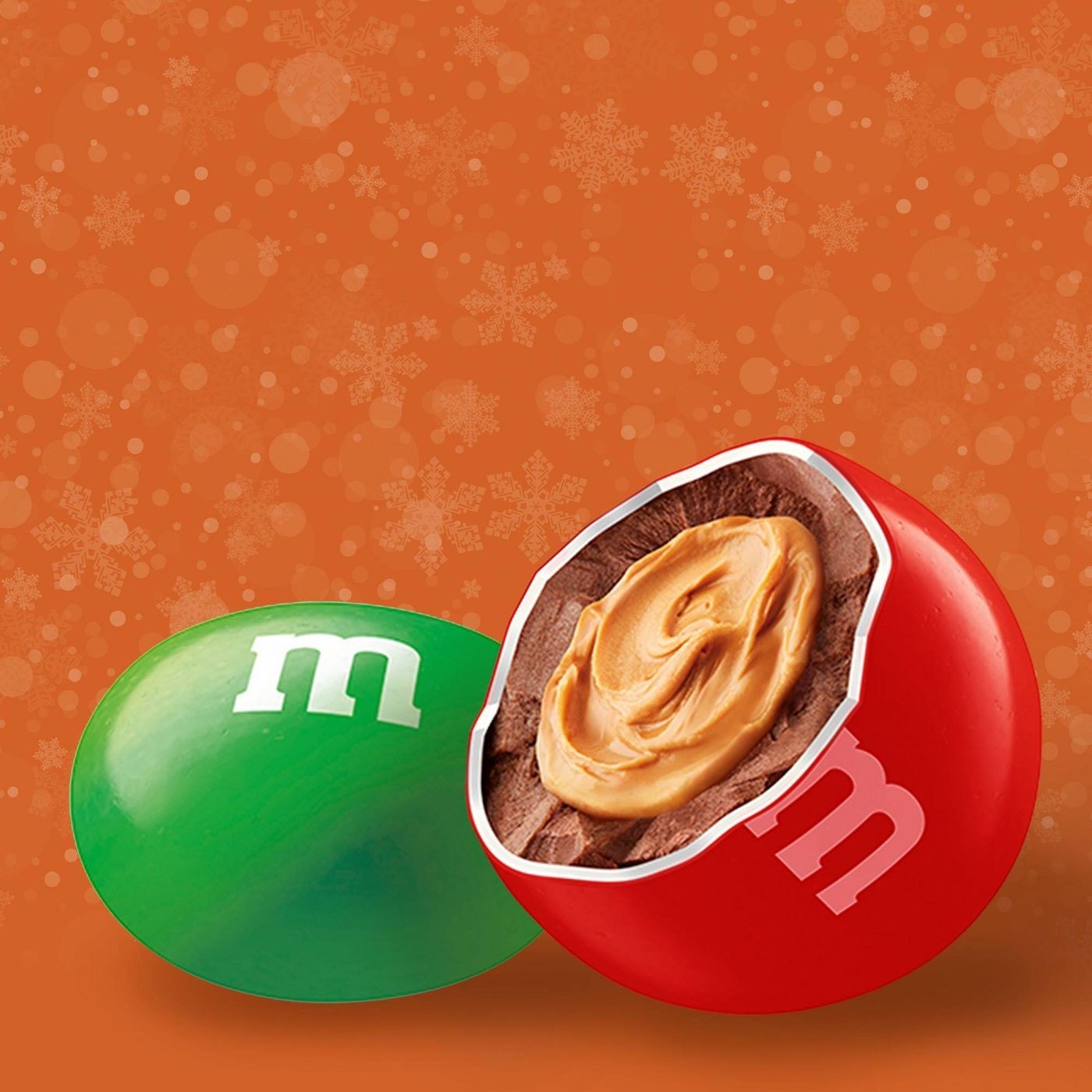 ขนมช็อกโกแลตคริสมาสต์ M&M's Holiday Chocolate Candies - Peanut Butter
