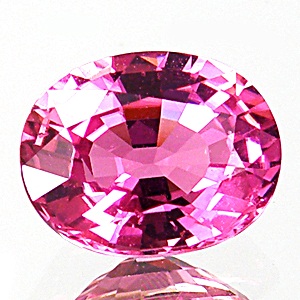 Pink Tourmaline พิงค์ทัวมาลีน รูปไข่ หนัก 2.29 กะรัต ขนาดตามใบเซอร์ 7.44x9.39x4.88 มิล สีชมพูหวานสวย เนื้อสะอาดไม่มีตำหนิ ไฟดี เจียระไนสวย