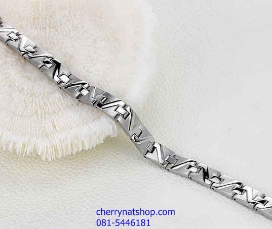 พร้อมส่งสร้อยข้อมือแม่เหล็กเพื่อสุขภาพ สร้อยข้อมือไทเทเนียมเจอรเมเนียม รุ่นWA