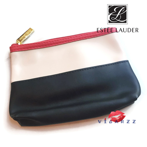 Estee Cosmetic Bag กระเป๋าใส่เครื่องสำอางค์ทรีโทน ทำจากหนัง PU ทนทาน ขนาดกำลังดี ใช้เป็นกระเป๋าใส่เงินและมือถือก็เหมาะค่ะ