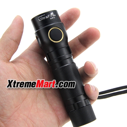 ไฟฉาย UltraFire UF11 แสงขาว 800LM 5 โหมด CREE XM-L2 พร้อมแม่เหล็กด้านท้าย