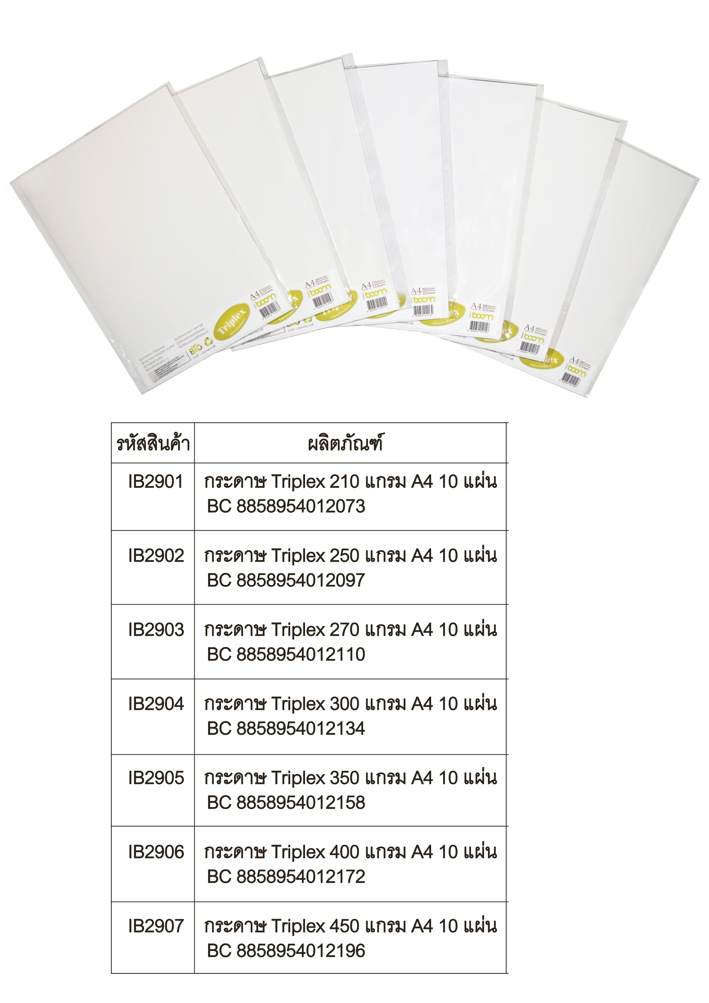 Triplex paper 10 sheets A4