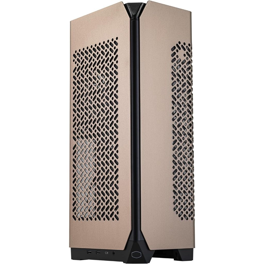 Cooler Master NCORE 100 MAX Bronze ITX SFF Tower Case, Custom 120mm AIO