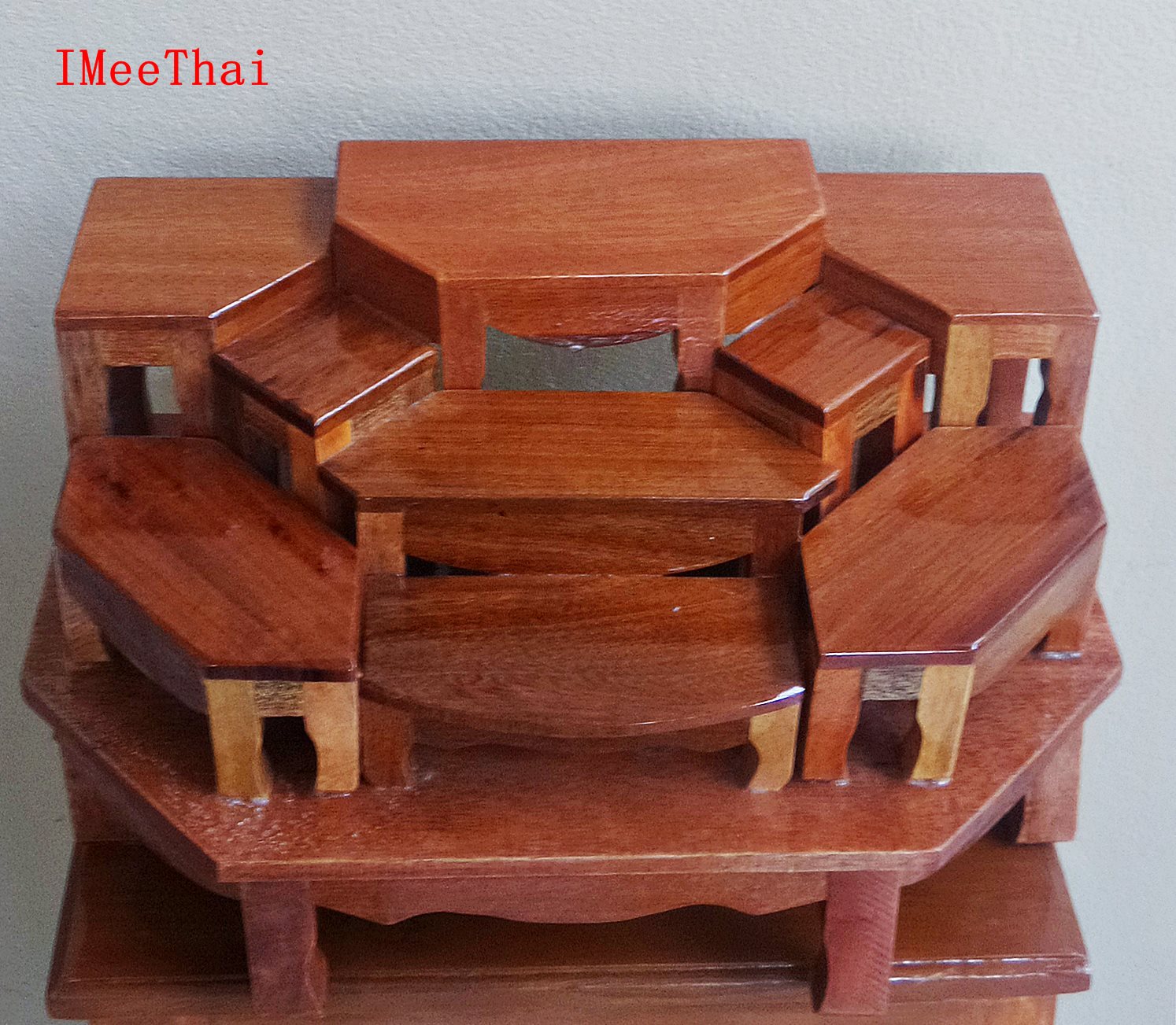 โต๊ะหมู่บูชา โต๊ะวาง พระเครื่องวัตถุมงคล ขนาดเล็ก ( ขนาด กว้างxยาวxสูง 20x34x20 ซม. )