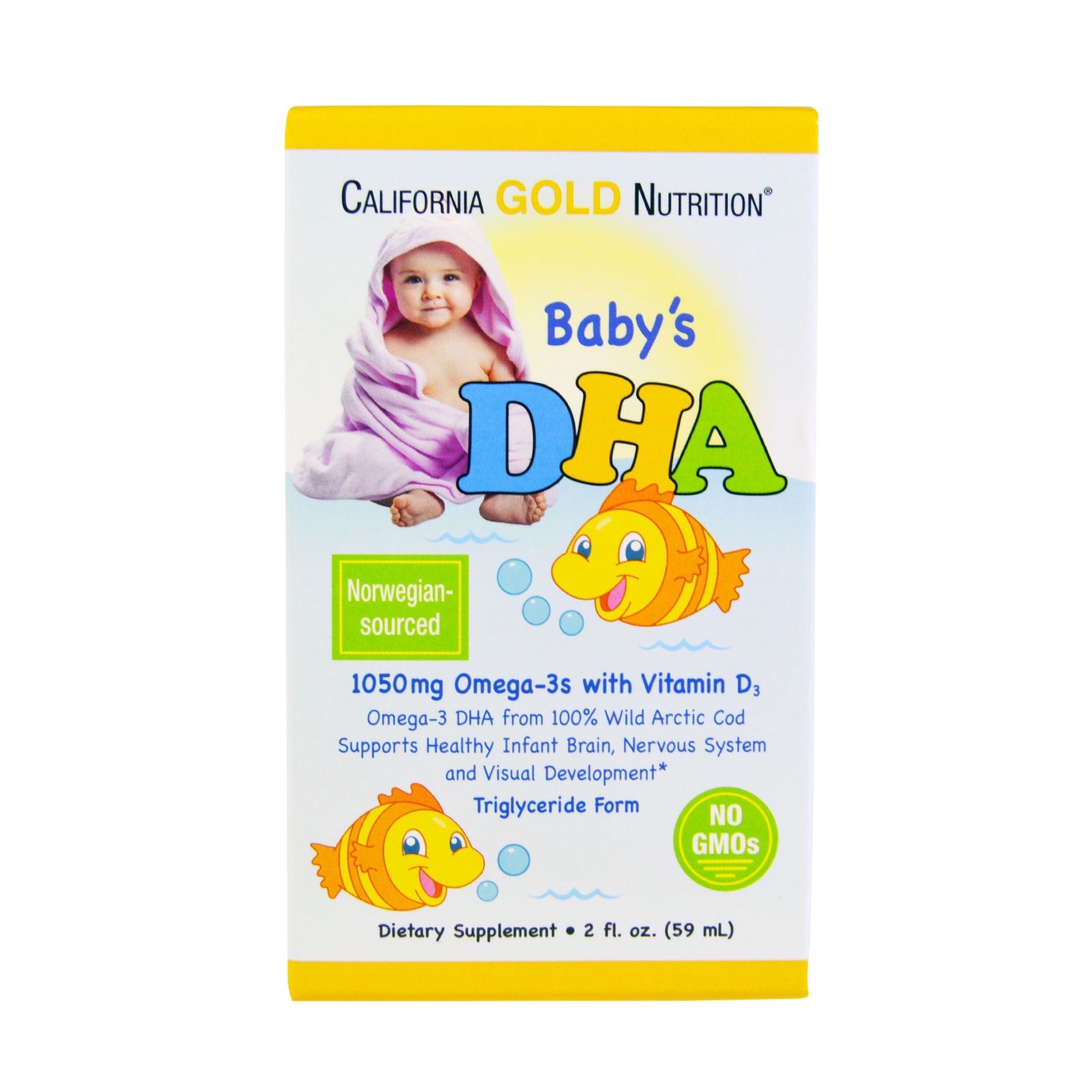 วิตามินเสริมแร่ธาตุ DHA สำหรับทารก California GOLD Baby's DHA, 1050 mg Omega-3s with Vitamin D3