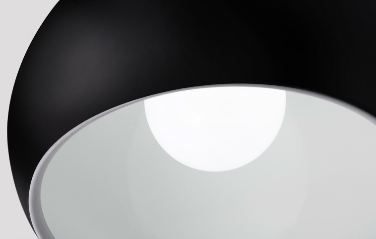 โคมห้อยเพดานกลม โมเดิร์น สีดำ 35cm [YS-1807]