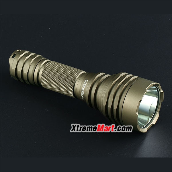 ไฟฉายพกพา Convoy C8+ XP-L HI V2 แสงเหลือง 3000K มี 8 โหมด 1100LM U4-7A LED Portable Flashlight (สีน้ำตาล)