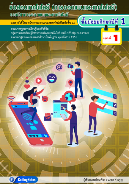 ข้อสอบการออกแบบและเทคโนโลยี ม.1 รวมทุกตัวชี้วัด ชุดที่ 1