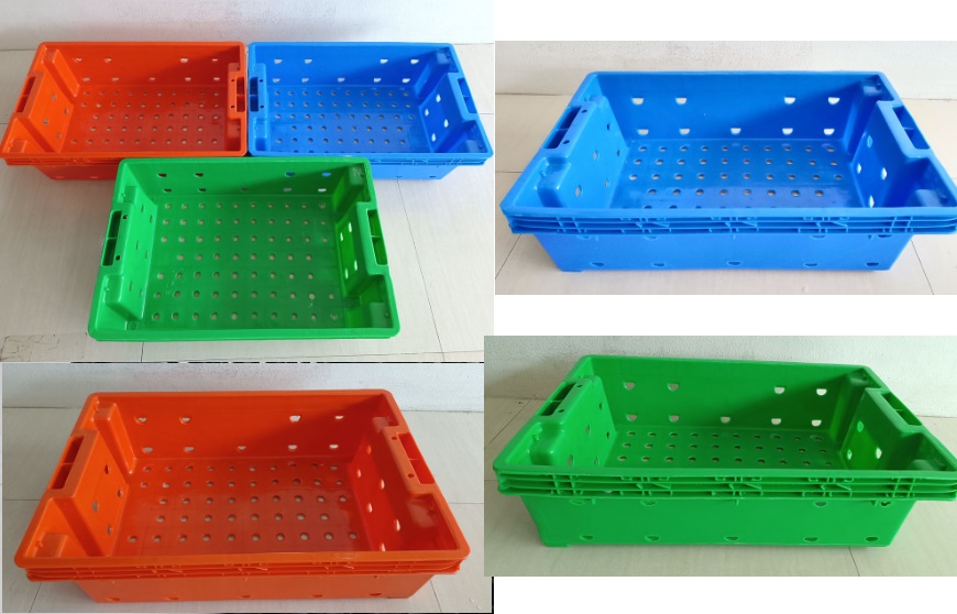 P09968 ลังพลาสติก ขนาด 36.0 x 53.5 x 14 cm. เกรด A HDPE เบอร์ 419 (ราคาส่งต่อ 1 มัด:20 ใบ: เฉลี่ย 150 บาทต่อใบ)