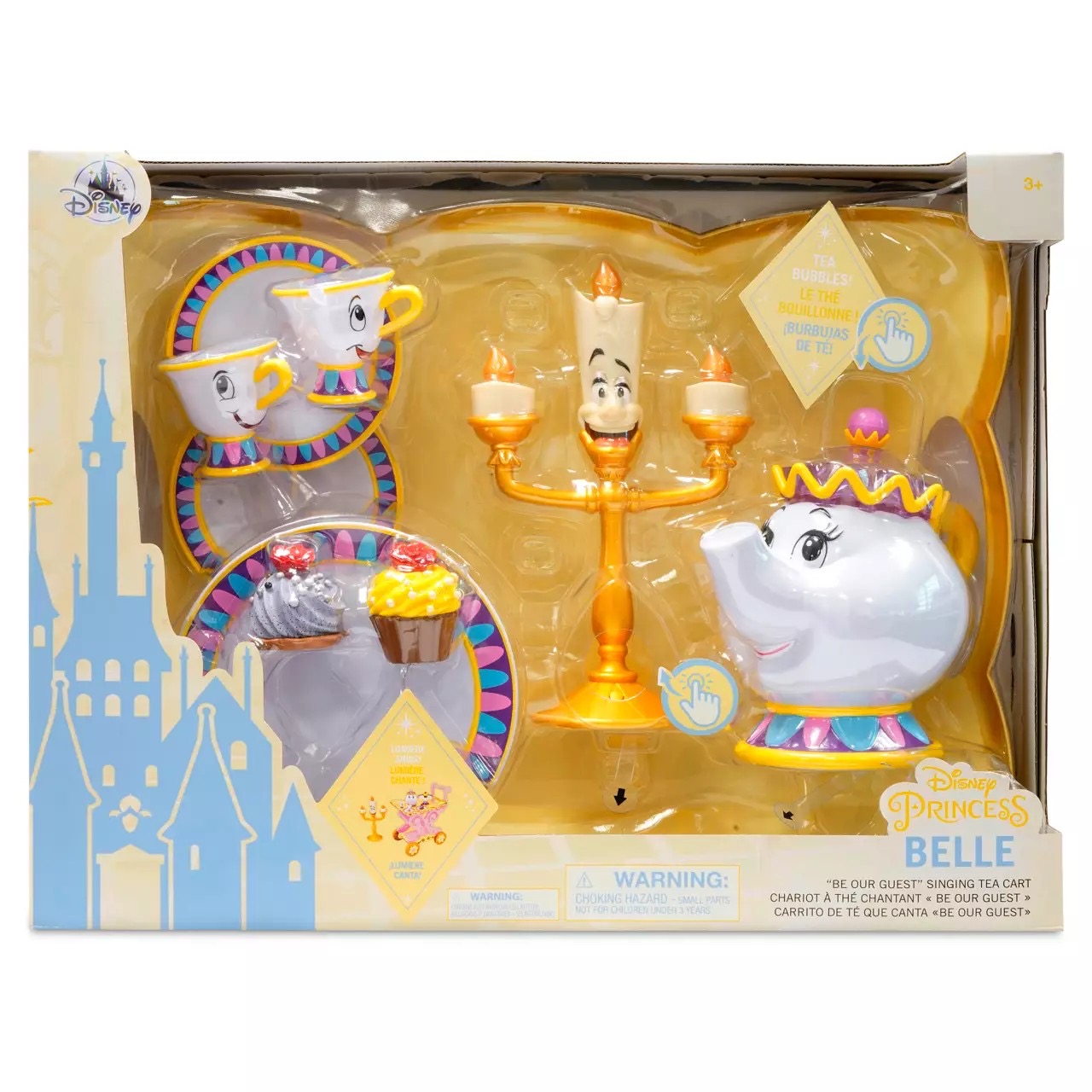 รถเข็นปาร์ตี้น้ำชาเจ้าหญิง Disney Beauty and the Beast "Be Our Guest" Singing Tea Cart Play Set