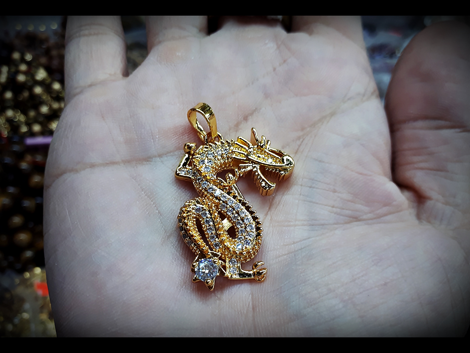 จี้ สร้อยคอ พวงกุญแจ มังกร (ชุบทอง ประดับเพรช) (ขายส่ง ขายปลีก)