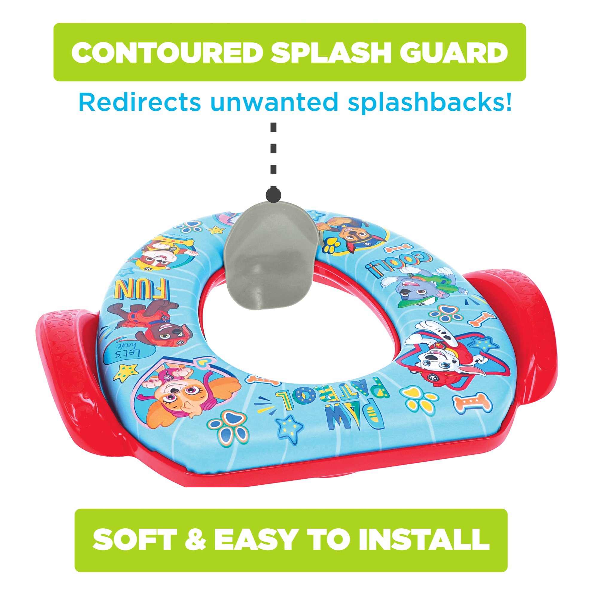 อุปกรณ์รองนั่งชักโครกสำหรับเด็ก Ginsey Paw Patrol "Let's Have Fun" Soft Potty Seat
