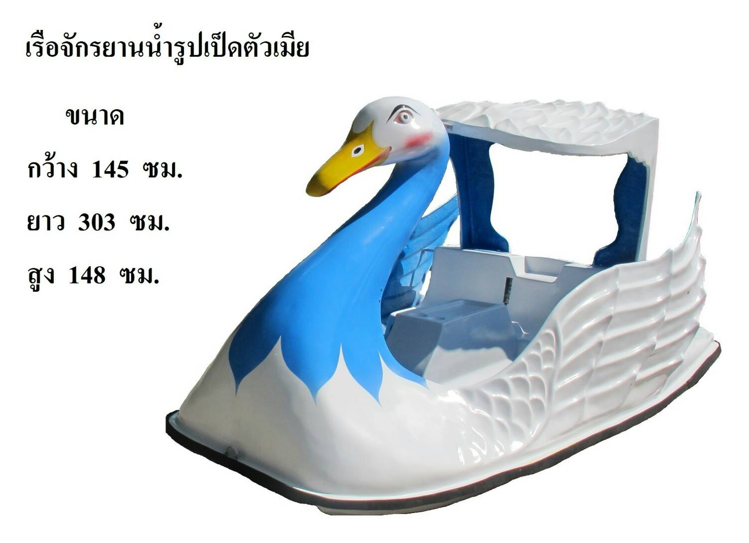 เรือถีบ เรือปั่น เรือจักรยานน้ำ เรือสัตว์เป็ด ไฟเบอร์กลาส fiberglass spins boat