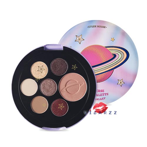 Etude Be My Universe Multi Palette #Pinky Galaxy เมคอัพพาเลทที่ประกอบด้วยอายแชโดว์6 สี และไฮไลท์ 1 สี รวบรวมทุกเฉดสี ทั้งสีอ่อน สีเข้ม และสีที่มีประกายระยิบระยับ ให้ความรู้สึกลึกลับน่าค้นหาเหมือนท่องจักรวาล