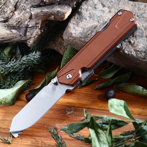 มีดพับ Sanrenmu 7117LUX-LY-T5 Pocket EDC Folding Knife Outdoor Multi Tool Toolkit (Bronze color)