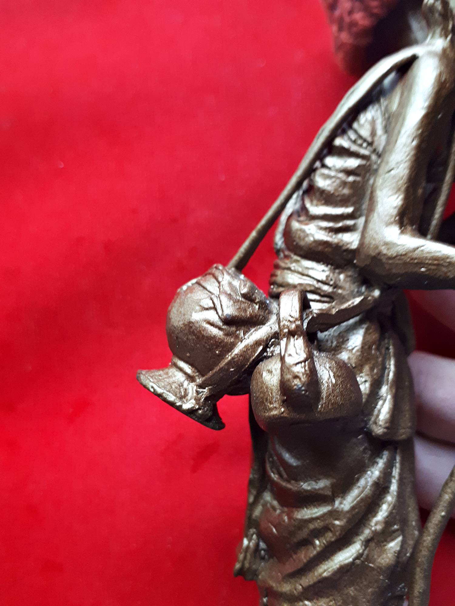 รูปหล่อ หลวงปู่หมุน วัดหนองป่าหล่ม (ออกธุดงค์) สูง6นิ้ว เนื้อโลหะ ปี2561 รวยหมุนดวง