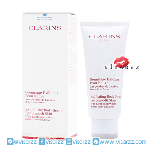 (Clearance Exp10/65) Clarins Exfoliating Body Scrub 200mL สครับผลัดเซลล์ผิวกายเพื่อผิวนุ่มละมุน ผงแป้งจากเนื้อไผ่ช่วยขัดผิวให้นุ่มละมุน ทั้งยังช่วยขจัดสิ่งสกปรกและเซลล์ผิวที่ตายแล้ว
