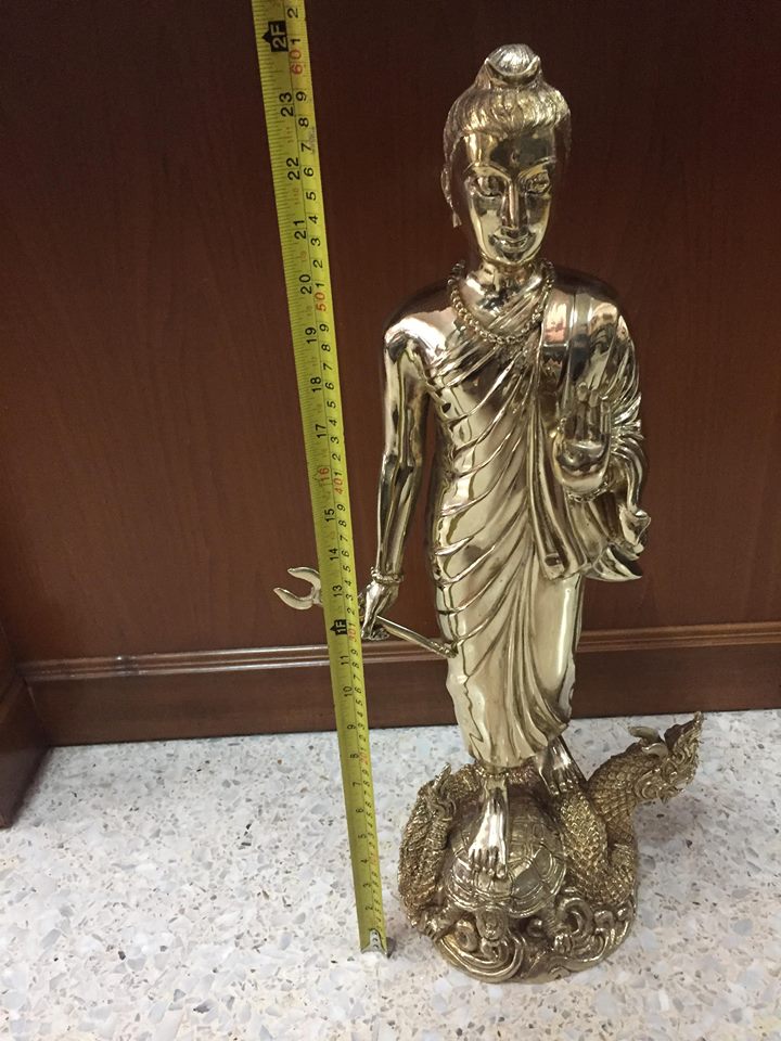 รูปหล่อ ท้าวมหาพรหมชินนะบัญจะระ เนื้อโลหะทองเหลืองขัดเงา สูง25นิ้ว (พระใหม่หล่อใหม่ ขายปลีก ขายส่ง)