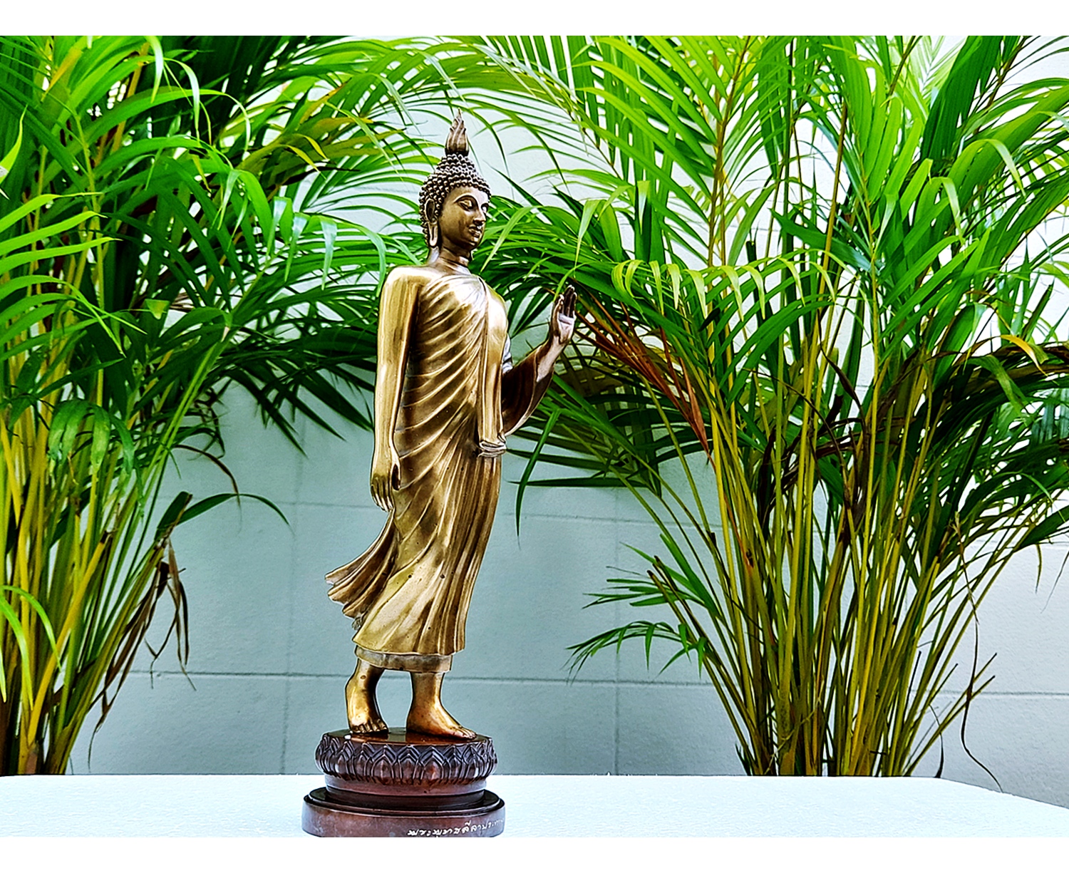 รูปหล่อ พระพุทธลีลาประทานพร (ปางลีลาประทานพร) (ความสูง12นิ้ว) เนื้อโลหะสัมฤทธิ์(บรอนซ์) เสาร์๕ ปี2563 #รับประกันแท้ - หลวงพ่อเล็ก วัดท่าขนุน