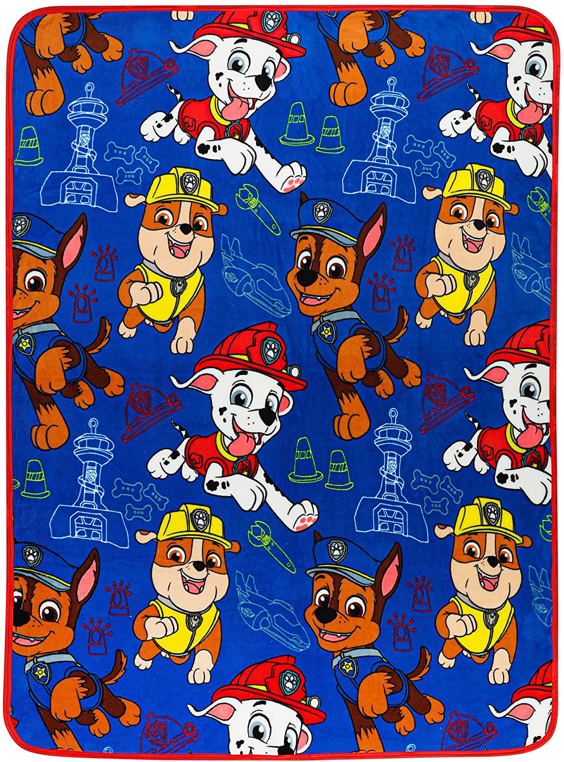 ผ้าห่มนุ่ม Kids Bedding Super Soft Plush Throw - Paw Patrol Blue ขนาด 46" x 60"