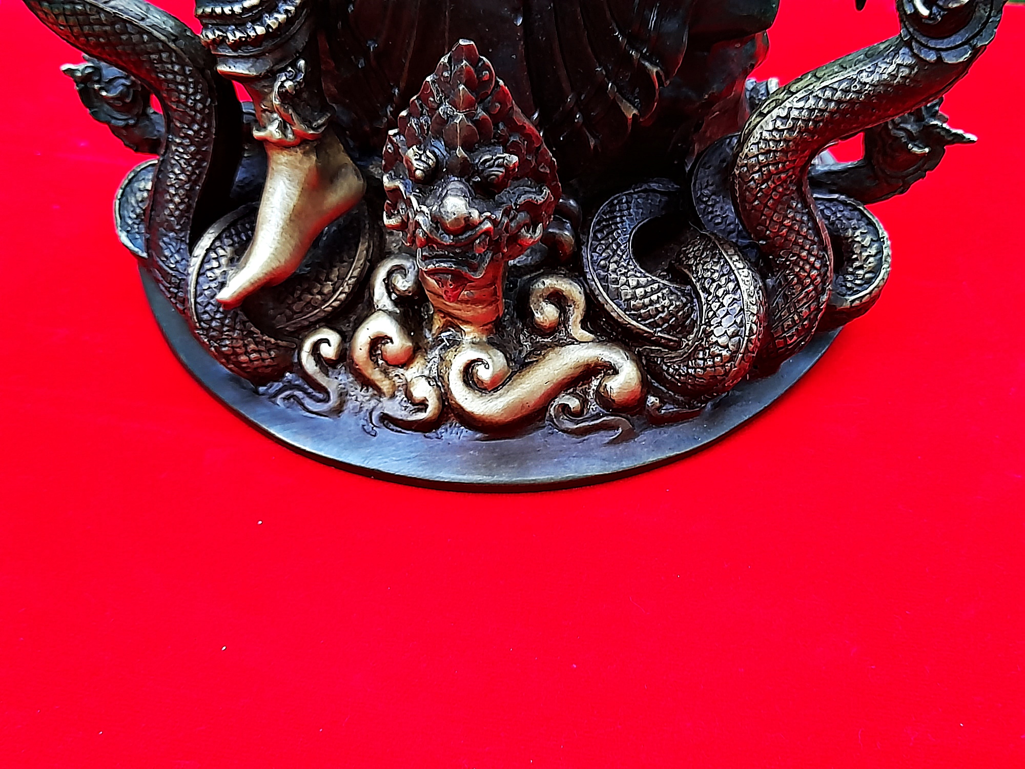 รูปหล่อ พ่อปู่ฤาษี พญานาค(ปู่ฤาษีภุชงค์ บรมครูแห่งสายพญานาคราช) (องค์ขนาดกลาง ตั้งบูชา หน้าตัก5นิ้ว ฐาน8นิ้ว สูง10นิ้ว ครึ่ง) เนื้อทองเหลือง #รับประกันแท้ #เข้าพิธีบวงสรวงแล้ว