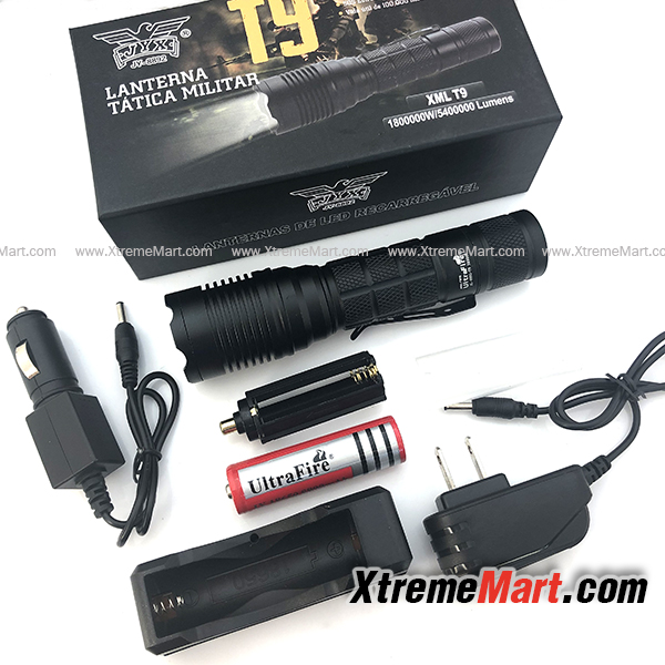 ชุดเซตไฟฉายซูม Ultrafire SL-8892-T9 หลอด Cree XML-T9 1500LM แสงขาวอมเหลือง 5 โหมด LED Zoom Flashlight