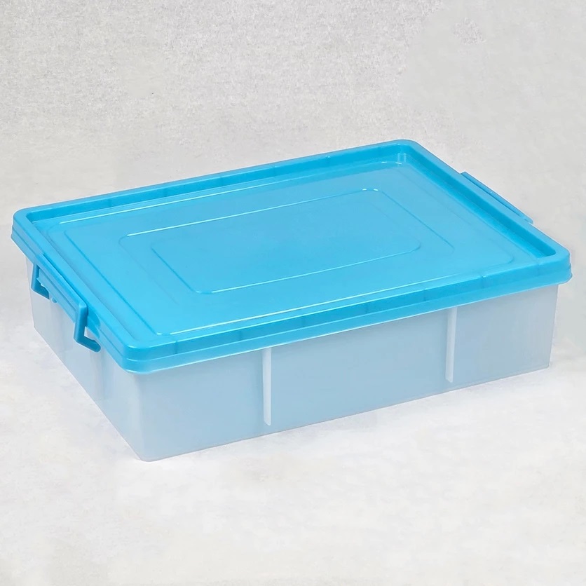 P05765 กล่องฝาล๊อค 17 ลิตร (กว้าง 35 xยาว 49 x สูง 14 ซม.) เกรดเอ สีหวาน No.189 (ราคาส่งต่อ 1โหล: 12 ใบ:115 บ ต่อใบ)