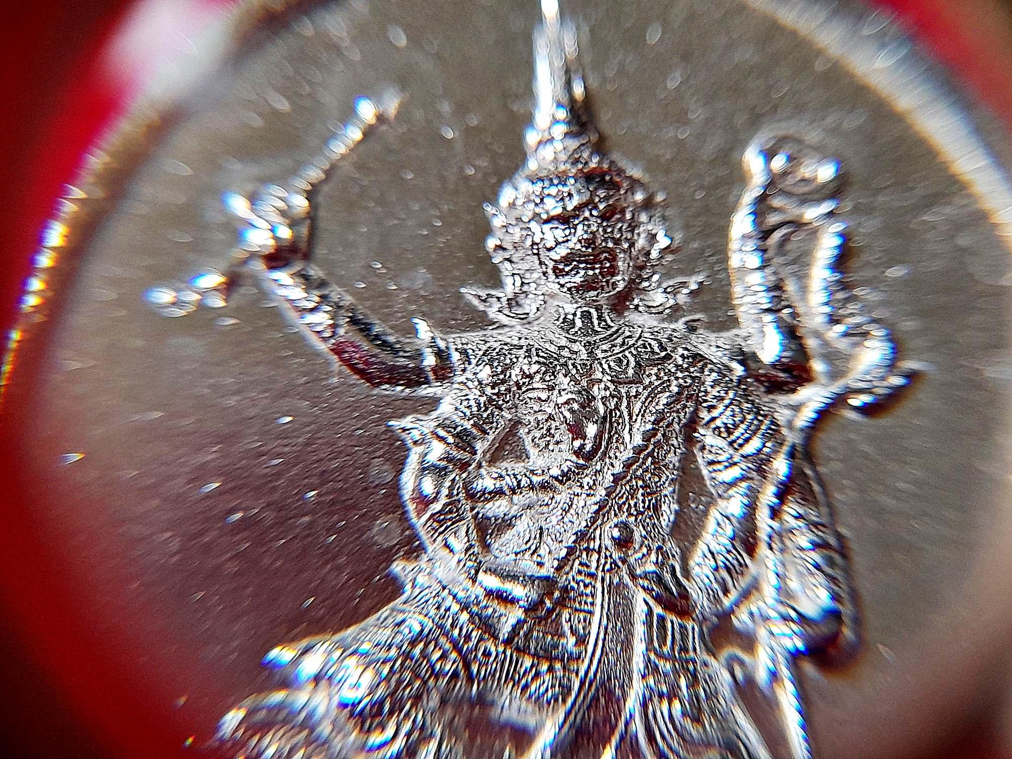 เหรียญ ท้าวเวสสุวรรณ 6กร เนื้อเงินแท้ ปี2564 (หล่อโบราณ) #รับประกันแท้