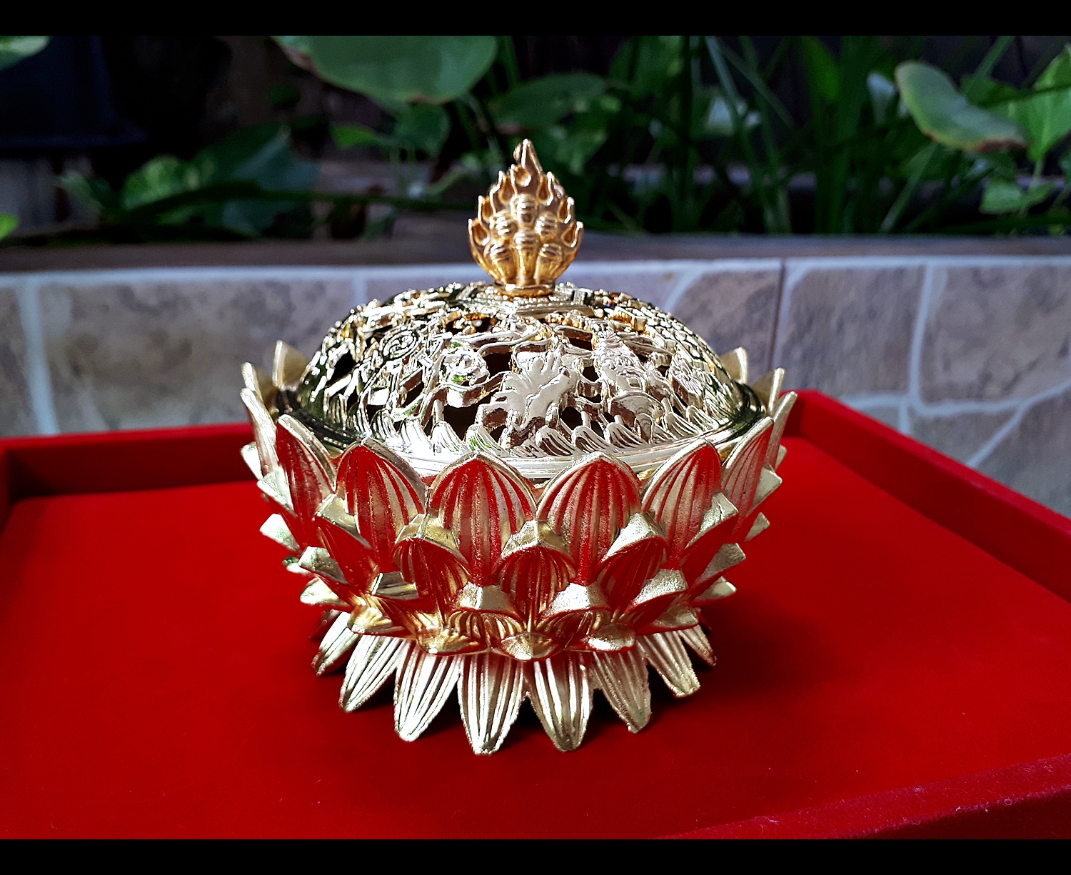 ถ้วยจุดกำยาน โถกำยาน หลวงพ่อเอก หลวงพี่เอก สำนักสงฆ์เขาธัมมสรณ์